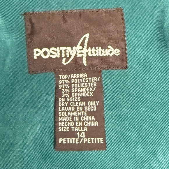 Positive Attitude Vintage Velour Striped Western Jacket Festival Sz P 10 - Picture 3 of 7